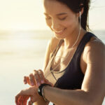 Cropped shot of an attractive and athletic young woman working out on the beach